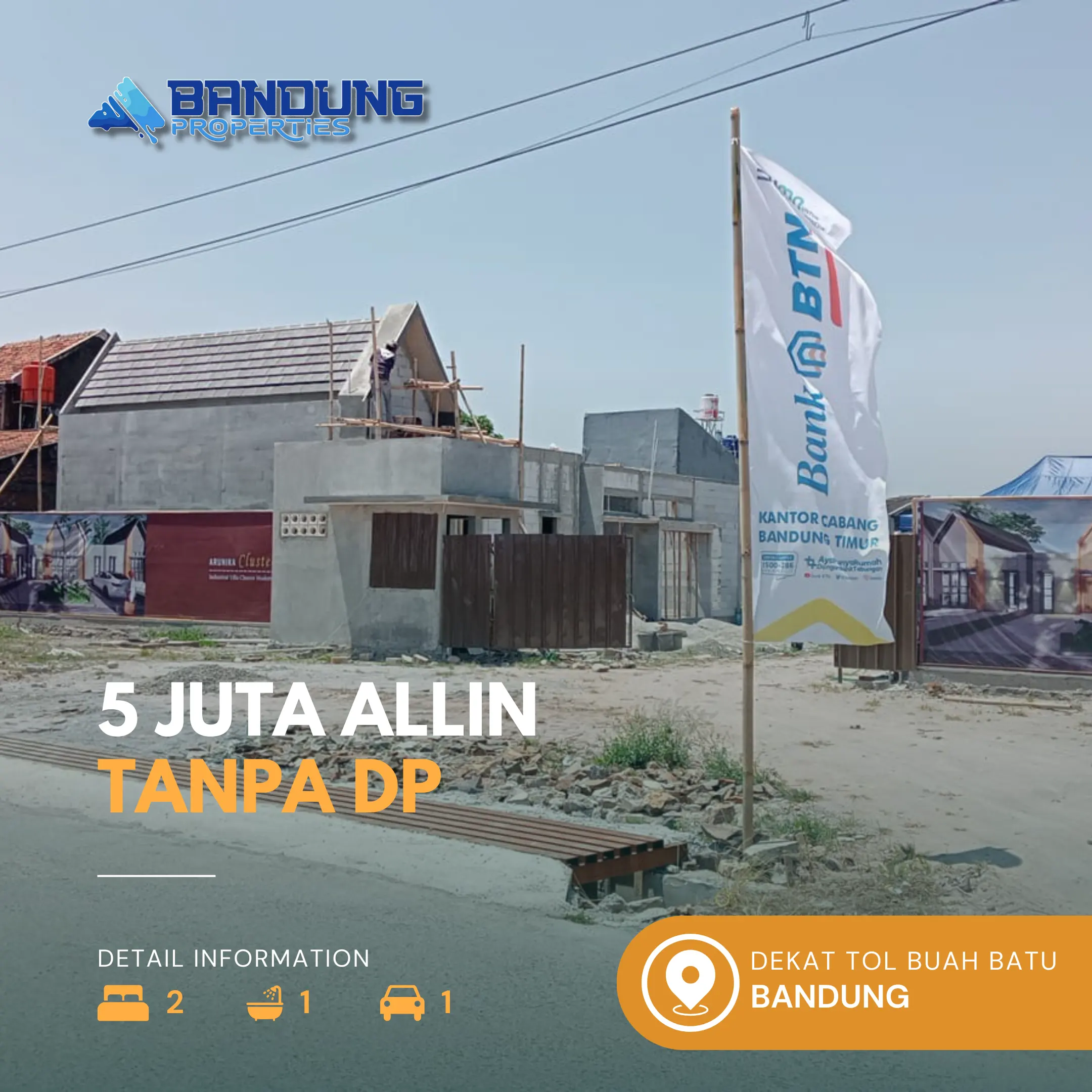BTN Bandung Timur Cluster Arunika Ciganitri Beli Rumah Tanpa DP